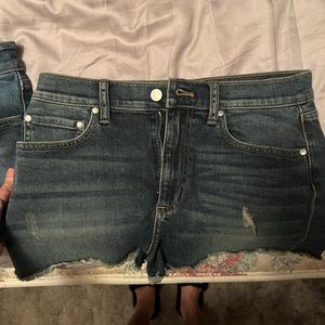 PINK jean shorts size 8, like new